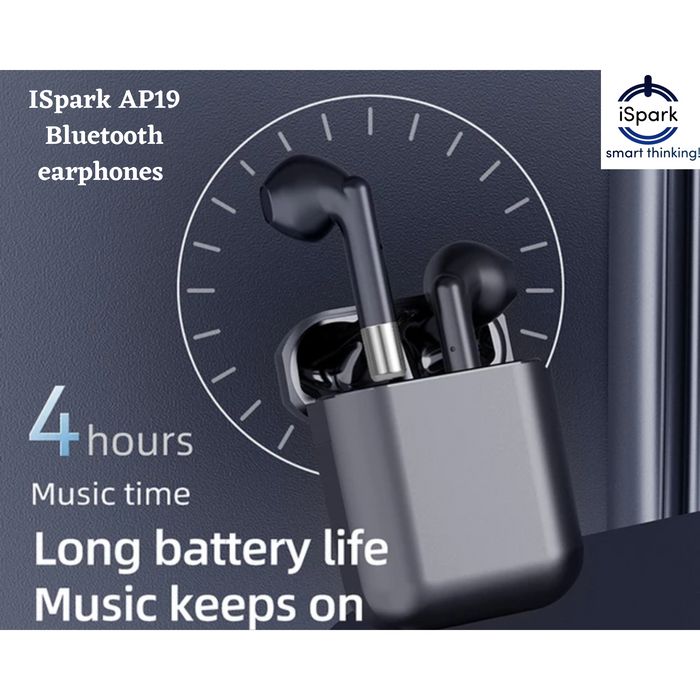 iSpark AP19 Wireless Bluetooth Earbuds 5.3 Bluetooth compatible with iPhones& all smartphones with led digital display long battery life for music & calls - iSpark