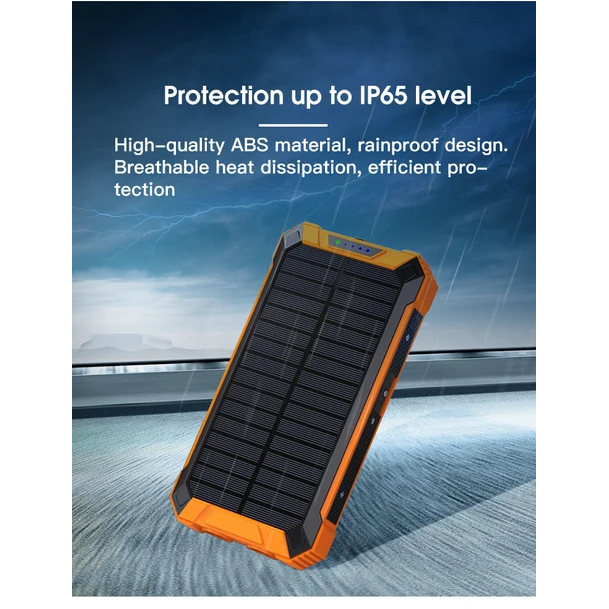Solar power bank 2023 Built in Cables Wireless charging charge Multiple Devices at once Usb& Type c output PD20W Fast Charging compatible with larger devices High Capacity Battery - iSpark