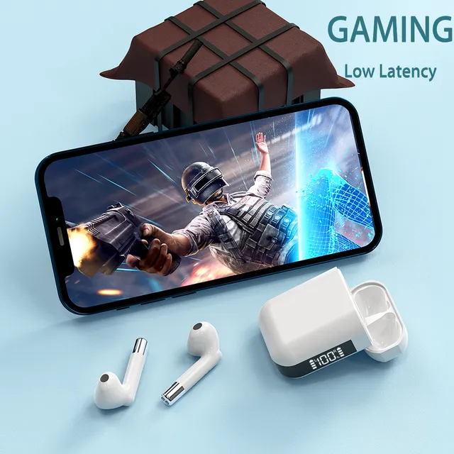 iSpark AP19 Wireless Bluetooth Earbuds 5.3 Bluetooth compatible with iPhones& all smartphones with led digital display long battery life for music & calls - iSpark