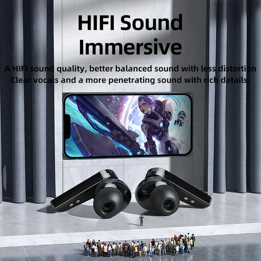 iSpark Remax TWS-46 Bluetooth Earbuds, ANC noise reduction, led display large battery capacity open & connect led digital display - iSpark