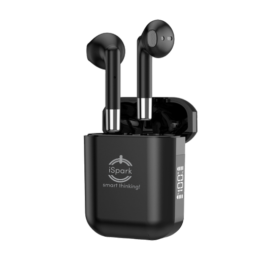 iSpark AP19 Wireless Bluetooth Earbuds 5.3 Bluetooth compatible with iPhones& all smartphones with led digital display long battery life for music & calls - iSpark