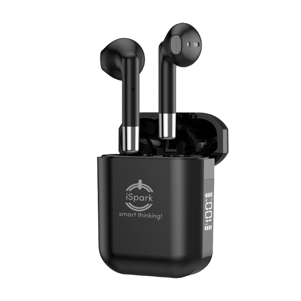 iSpark AP19 Wireless Bluetooth Earbuds 5.3 Bluetooth compatible with iPhones& all smartphones with led digital display long battery life for music & calls - iSpark