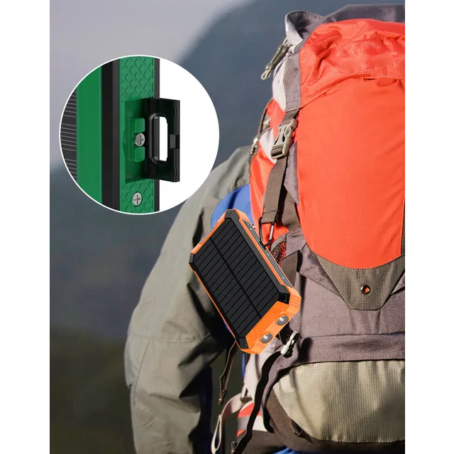 Solar power bank 2023 Built in Cables Wireless charging charge Multiple Devices at once Usb& Type c output PD20W Fast Charging compatible with larger devices High Capacity Battery - iSpark 