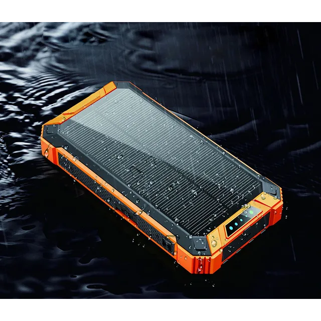 Portable Charger with Built in Cable 30000mAh Solar Power Bank Solar Phone  Charger PD 20W Fast