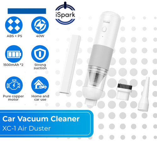 iSpark Remax high quality  vacuum cleaner Air Duster for car & home, laptop etc very powerful effective vacuum cleaner high capacity battery, large waste bin - iSpark 