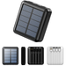 Small wireless Solar Powered powerbank 10,000 MAH Battery with Built in cables, easy to carry and store, light & small charge with the sun charge on go, no need to carry wires ,usb input & solar panel input safe electricity - iSpark 