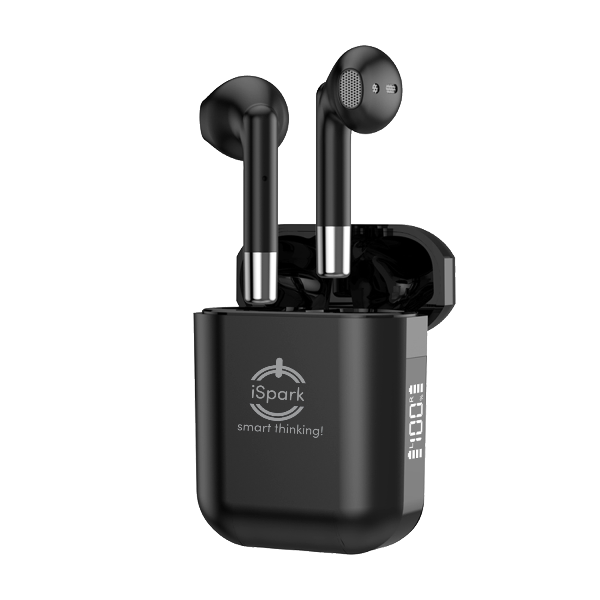 iSpark AP19 Wireless Bluetooth Earbuds 5.3 Bluetooth compatible with iPhones& all smartphones with led digital display long battery life for music & calls - iSpark 